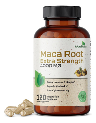 Suplemento Futurebiotics Maca Root 4000 Mg 120 Cápsulas