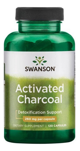 Carvão Ativado 260 Mg 120 Cápsulas Da Swanson Vitamins