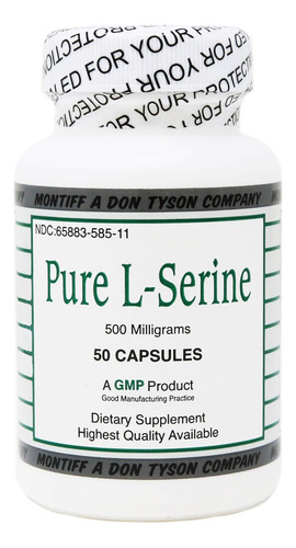Pure L Serina 500 Mg 50 Contagens