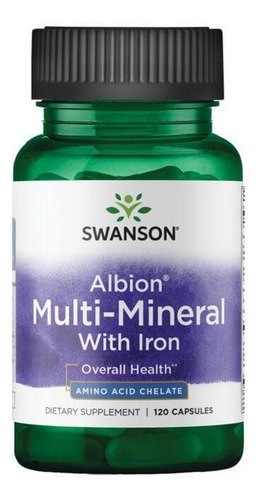 Albion Multi Mineral Com Ferro 100 Cápsulas Da Swanson Vitam - Imagem 2
