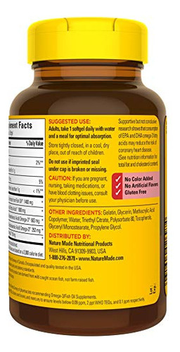 Suplemento Nature Made Burp-less Ultra Omega-3 1400mg 45 Sof - Imagem 9