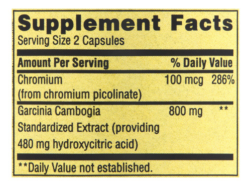 Spring Valley Garcinia Cambogia 800 Mg 180 Cápsulas - Imagem 7