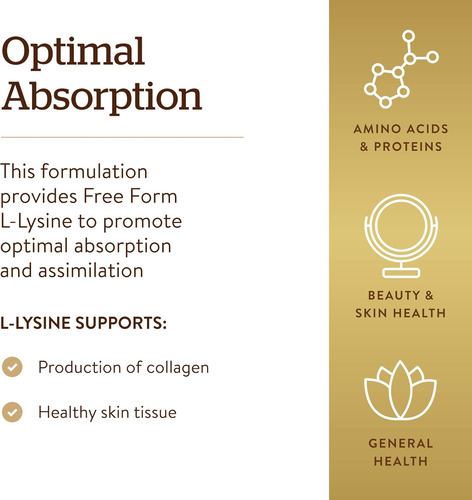 Solgar L-lysine 1000 Mg, 250 Tablets - Enhanced Absorptio... - Imagem 5