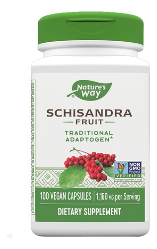 Schizandra Com Frutas 100 Cápsulas (caso De 3) Da Nature's W - Imagem 2