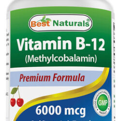 Vitamina B-12 Marca Best Naturals, 6000 Mcg, 60 Comprimidos