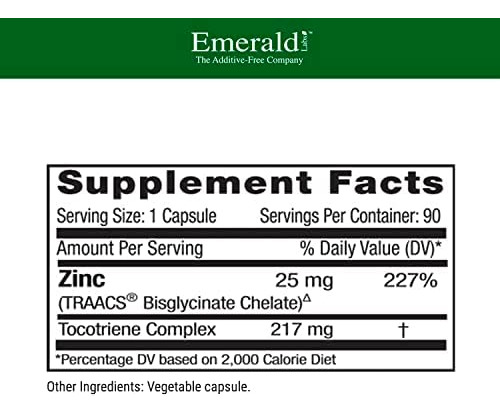 Emerald Labs Pure Albion Zinc 25 Mg - Suplemento Dietético C - Imagem 2