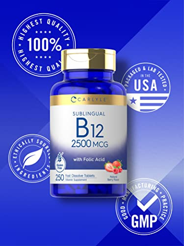 Suplemento De Vitamina B12 Carlyle 2500mcg Com Ácido Fólico - Imagem 5