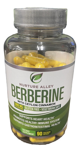 Suplemento Nurture Alley Berberina Hcl 1200 Mg + Canela 200
