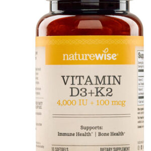 Suplemento Naturewise Vitamina D3 4000iu + K2 (mk7) 100mcg