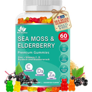 Suplemento Bio Vitalica Sea Moss Gummies Com Sabugueiro 60u
