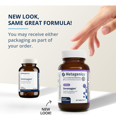 Suplemento Metagênico Serenagen Herbal Stress Management 60 - Imagem 3