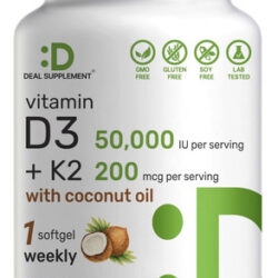 Oferta De Suplemento Suplemento De Vitamina D3 50.000 Ui + K