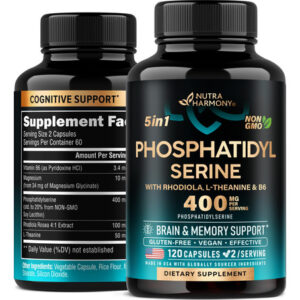 Suplemento Nutraharmony Phosphatidylserine 400mg 120 Cápsula