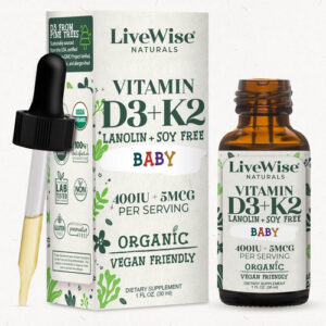 Suplemento Live Wise Naturals Baby D3-k2 Liquid Drops