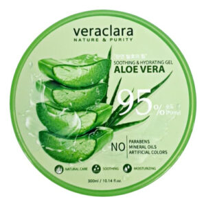 Gel De Aloe Vera Veraclara, Hidratante Calmante, 95% De Pure