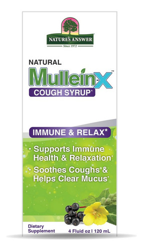 Xarope Para Tosse Mullein-x Immune And Relax 4 Onças Da Natu - Imagem 2