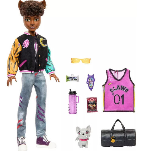 Boneca De Moda Monster High Clawd Wolf Com Gárgula De Estima