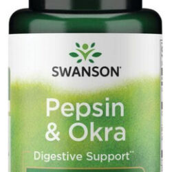 Pepsina E Quiabo 90 Cápsulas Da Swanson Vitamins