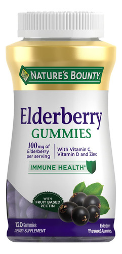 Suplemento De Gomas De Sabugueiro Nature"s Bounty 120 Unidad