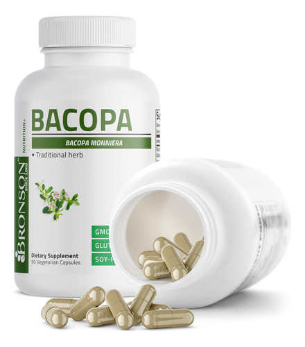 Suplemento Bronson Bacopa 1200 Mg, Extrato 8:1 90 Cápsulas - Imagem 4