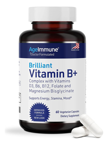 Suplemento Ageimmune Vitamin B Complex 60 Cápsulas