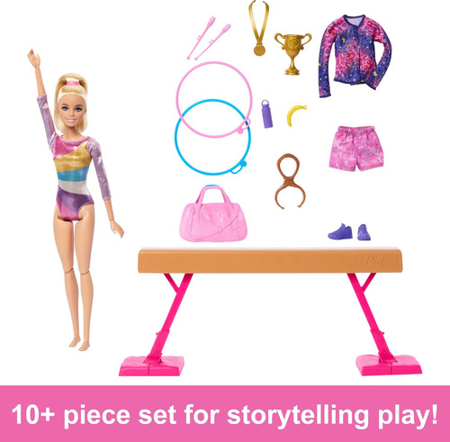 Conjunto De Ginástica Barbie Careers Com Boneca Gymnast Fash - Imagem 2