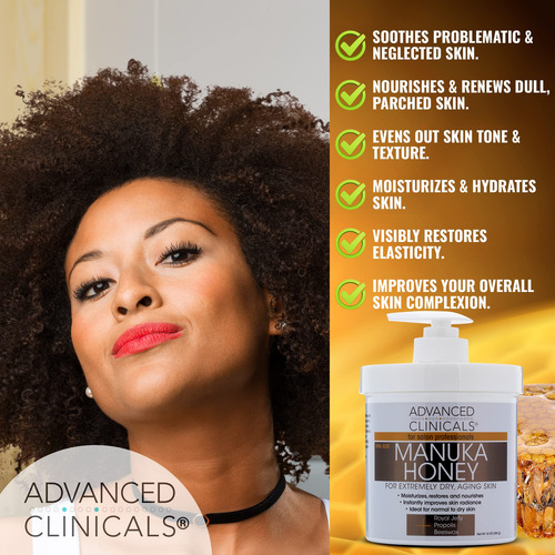 Hidratante E Manteiga Corporal Advanced Clinicals Manuka Hon - Imagem 3