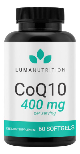 Suplemento Luma Nutrition Coq10 400 Mg Cápsulas Em Gel - 60