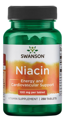 Suplemento Vitamínico Swanson Niacina (vitamina B3) 100mg Ne