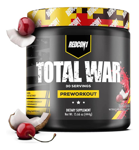 Redcon1 Total War Pré-treino - L Citrulina, Ácido Málico, Ex