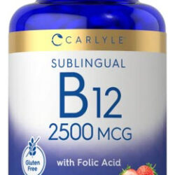 Suplemento De Vitamina B12 Carlyle 2500mcg Com Ácido Fólico