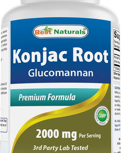 Melhor Raiz Konjac Naturals 2.000 Mg, 180 Contagens