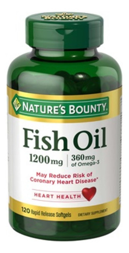 Suplemento en cápsula Nature"s Bounty Ômega 3 de 120 un