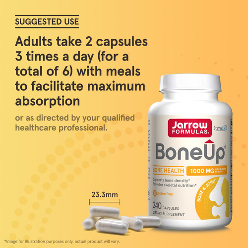 Suplemento Jarrow Formulas Boneup 240 Cápsulas Com Vitamina - Imagem 6