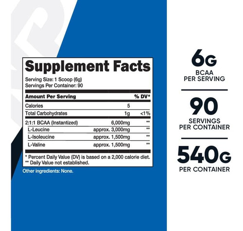 Suplemento Em Pó, Nutricost, Bcaa, Sem Sabor, 540 G - Imagem 2