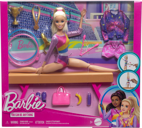 Conjunto De Ginástica Barbie Careers Com Boneca Gymnast Fash - Imagem 6