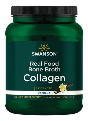 Real Food Bone Broth Collagen Vanilla 18,7 Onças Da Swanson - Imagem 2