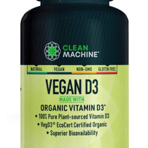 Suplemento Clean Machine Vegan Vitamin D3 4000 Ui 30 Cápsula