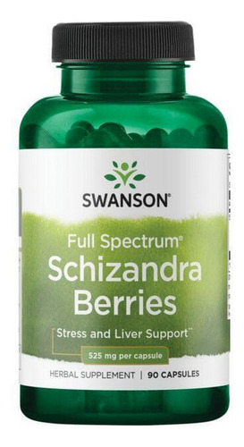 Full Spectrum Schizandra Berries 525 Mg 90 Cápsulas Da Swans
