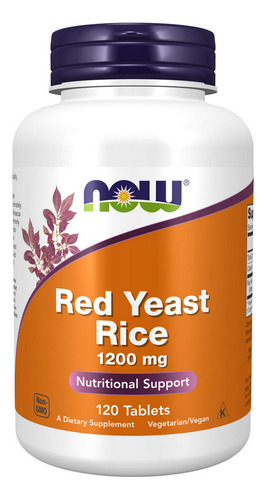 Extrato De Arroz Com Fermento Vermelho 1200 Mg 120 Comprimid - Imagem 2