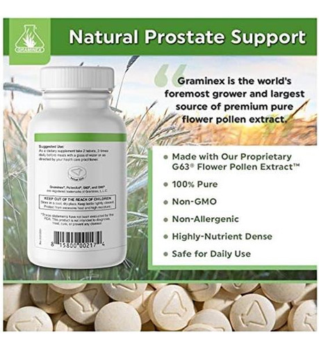 Suplemento De Próstata Graminex Pollenaid: Suporte Totalment - Imagem 3