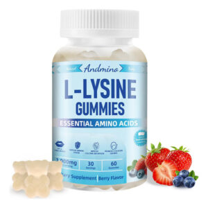 Suplemento Gummies Andmino L-lysine 1000mg Para Lábios E Saú