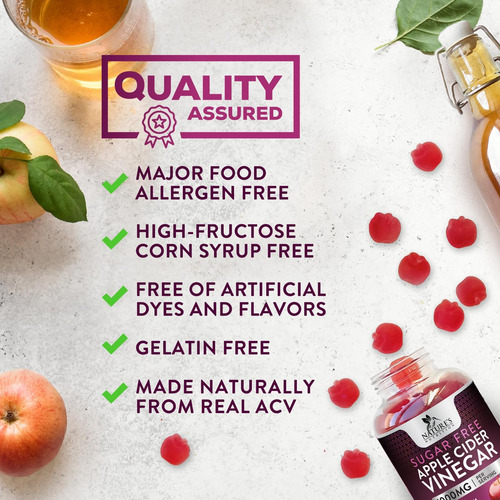 Suplemento Nature"s Nutrition Vinagre De Maçã Gummy 1000mg - Imagem 8