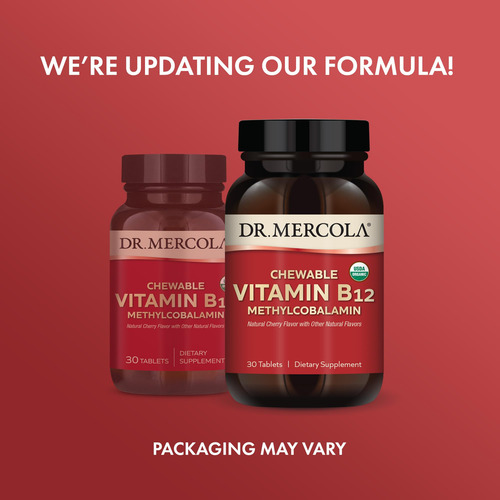 Suplemento Dr. Mercola De Vitamina B12 Mastigável 30 Comprim - Imagem 3