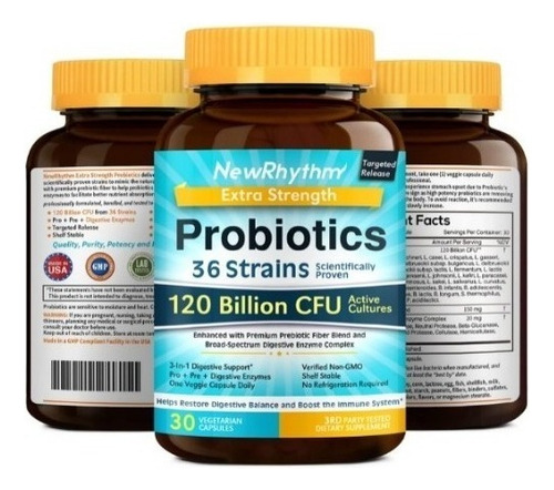 Suplemento en cápsula NewRhythm Probióticos de 30 un - Imagem 2