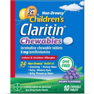 Comprimidos Mastigáveis Para Alergia Infantil Claritin, 24 H