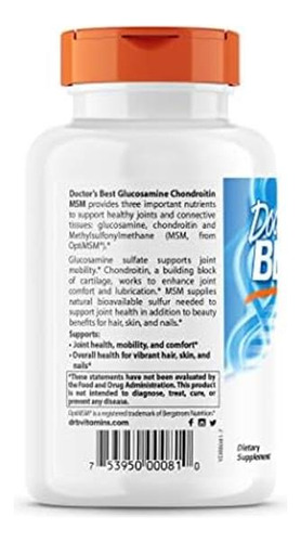 Doctors Best Glucosamine Chondroitin Msm Com Cápsulas Função - Imagem 3