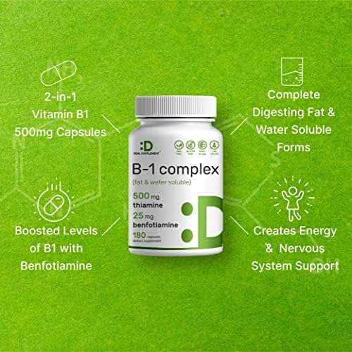 Vitamina B1 500mg Com Benfotiamina, 180 Cápsulas, Fórmula Me - Imagem 4
