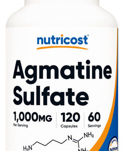 Suplemento Nutricost Sulfato De Agmatina 1000mg 120 Cápsulas