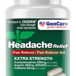 Alívio Da Dor Gencare Headache Relief Acetaminofeno Com Aspi
